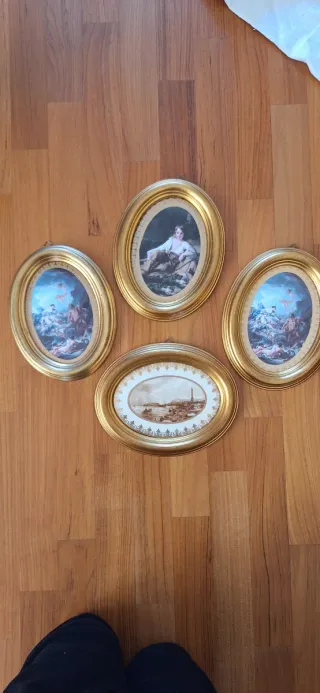 5 Cornici Oro con Quadri