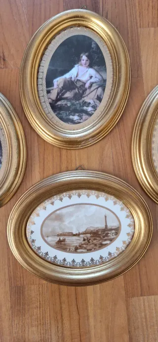 5 Cornici Oro con Quadri