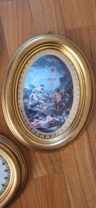 5 Cornici Oro con Quadri