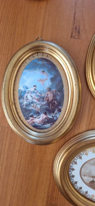 5 Cornici Oro con Quadri