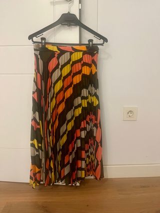 Falda plisada estampada
