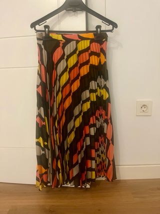 Falda plisada estampada