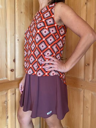 Blusa sin mangas estampada