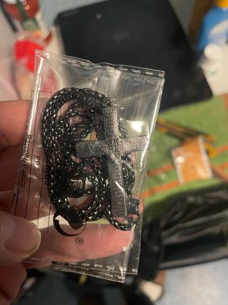 Colgante Cruz Acero Inoxidable Negro