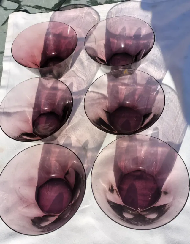 6 Cuencos Amatista Cristal Facetado