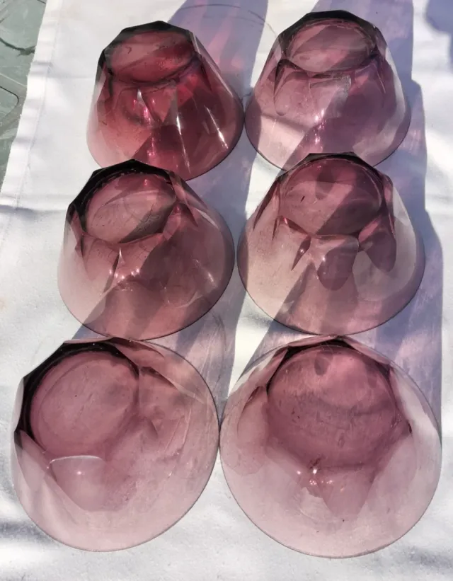 6 Cuencos Amatista Cristal Facetado