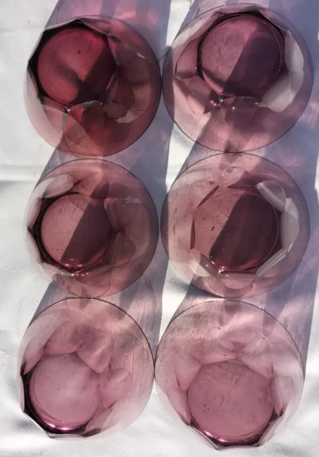 6 Cuencos Amatista Cristal Facetado