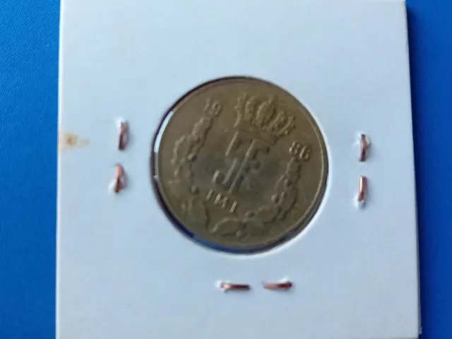 Moneda 5 Francos Luxemburgo 1986
