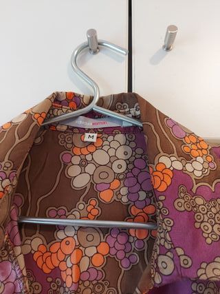 Camisa Seda Estampada Talla M