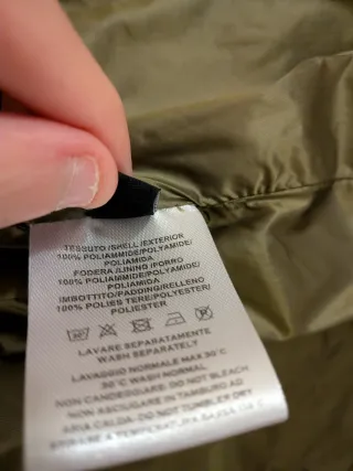 Giacca piumino verde taglia M