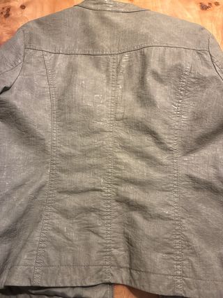 Chaqueta de piel Rhonpelle verde oliva mujer