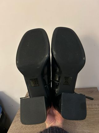 Scarpe Mary Jane nere vernice tacco 40