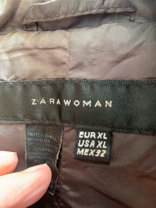 Plumas Zara Marrón Talla XL