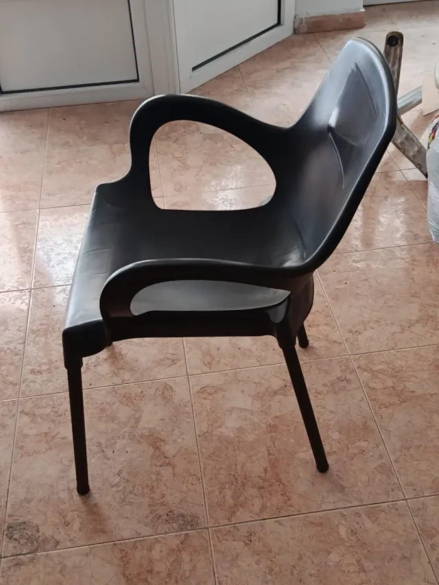 Sillas de plástico para terraza ,verdes