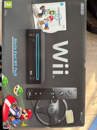 Nintendo Wii Mario Kart Pack Negro