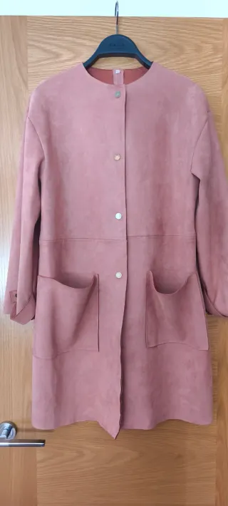 Abrigo largo salmón/rosa