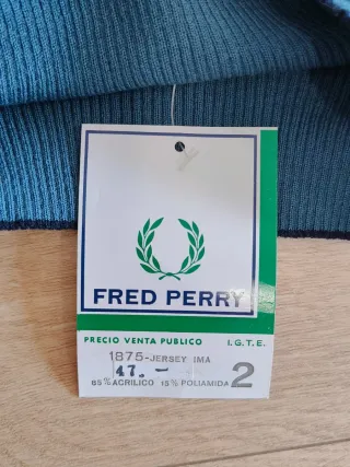 Jersey Fred Perry Vintage Azul Acero