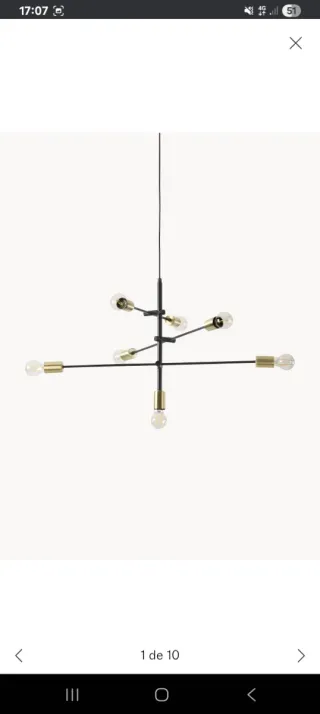 Lámpara de techo Westwing; incluye bombillas