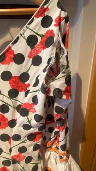 Vestido Flamenca Canastera Lunares Rojos