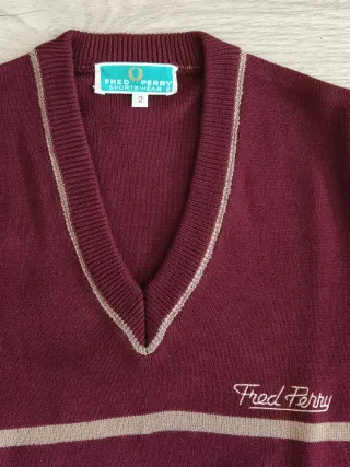 Jersey Fred Perry Granate Vintage