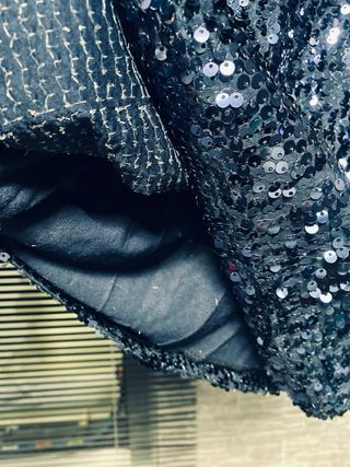 Camiseta de lentejuelas azul marino