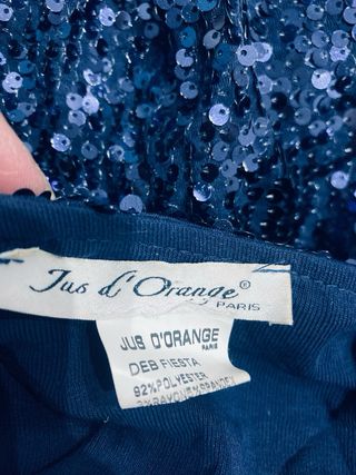 Camiseta de lentejuelas azul marino