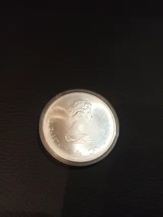 Moneda Plata Olimpiadas Montreal 1976