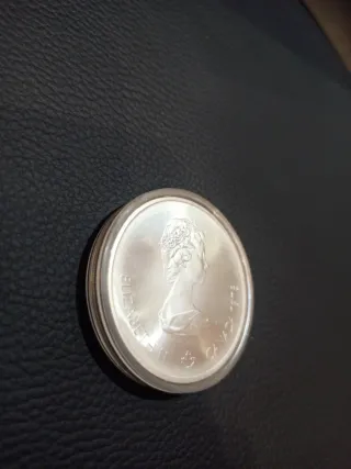 Moneda Plata Olimpiadas Montreal 1976