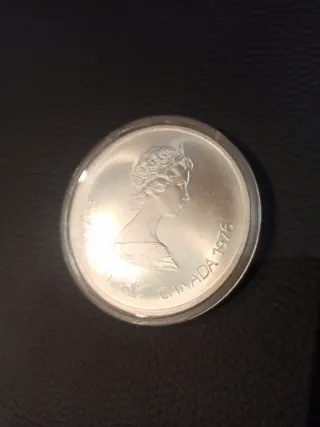 Moneda Plata Olimpiadas Montreal 1976