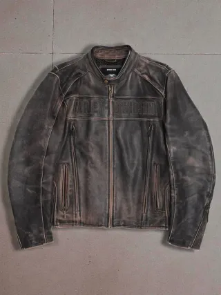 Chaqueta Cuero Harley Davidson Moto Talla L