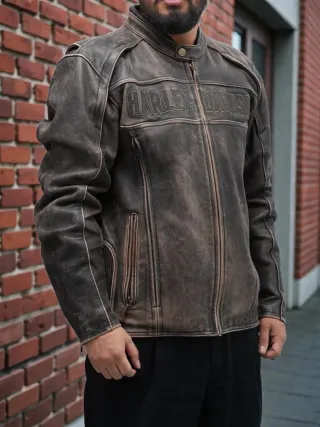 Chaqueta Cuero Harley Davidson Moto Talla L