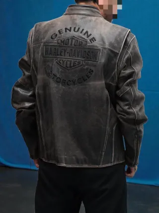 Chaqueta Cuero Harley Davidson Moto Talla L