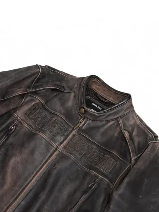 Chaqueta Cuero Harley Davidson Moto Talla L