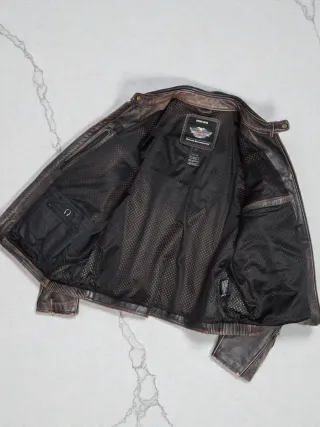 Chaqueta Cuero Harley Davidson Moto Talla L