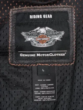 Chaqueta Cuero Harley Davidson Moto Talla L