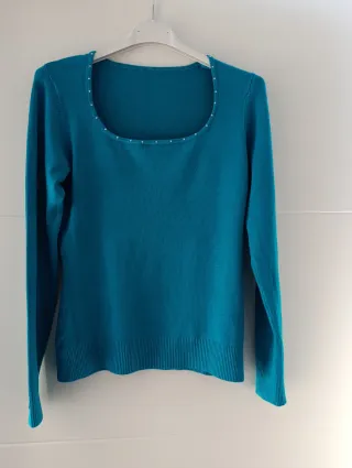 Jersey mujer escote cuadrado