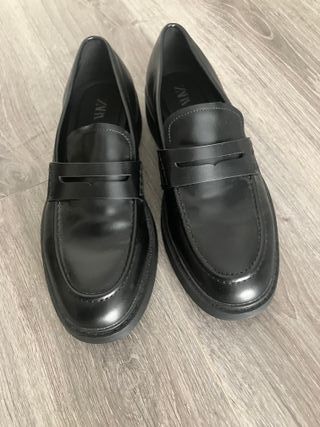 Zapatos ZARA hombre negros talla