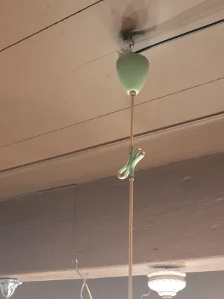 Lampada a sospensione vetro opalino anni '60