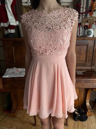 Vestido fiesta rosa T/XS a estrenar solo 25 euros