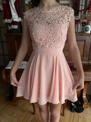 Vestido fiesta rosa T/XS a estrenar solo 25 euros