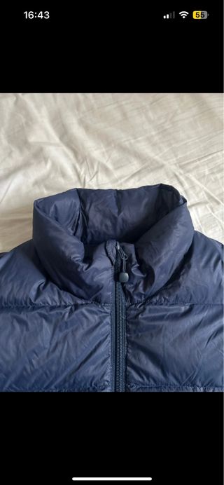 Giubbotto uomo vero piumino d’oca blu