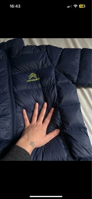 Giubbotto uomo vero piumino d’oca blu