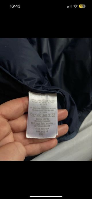 Giubbotto uomo vero piumino d’oca blu