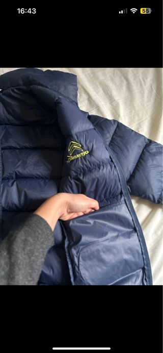 Giubbotto uomo vero piumino d’oca blu