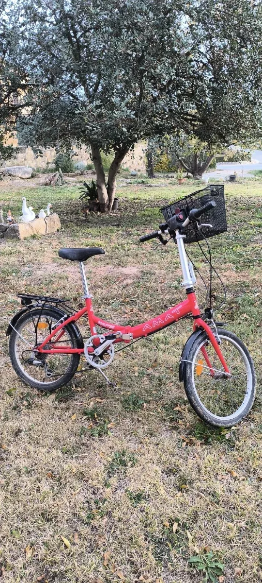 Bicicleta plegable roja AMAT Nautic