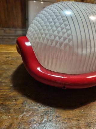 Lampada Noce Castiglioni Flos rossa