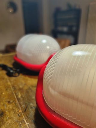 Lampada Noce Castiglioni Flos rossa