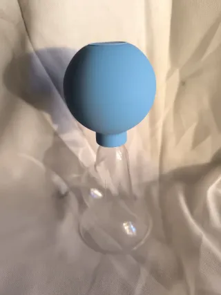 Sacaleches pediátrico azul, sin uso