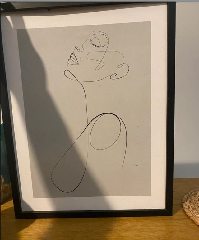 Cuadro abstracto mujer línea