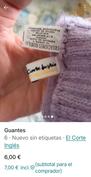 Guantes de lana morados